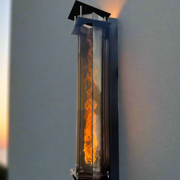 Torrent Wall Mount Torch - Architectural Vortex Fire Luminary