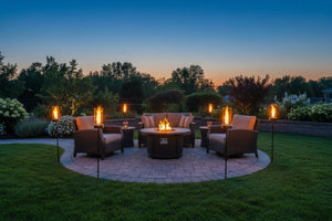 Focal points for backyard design, from fire features to seating