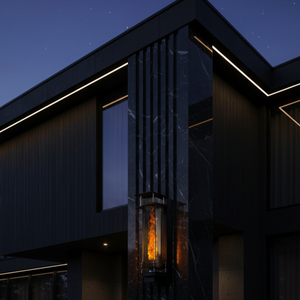 Torrent Wall Mount Torch - Architectural Vortex Fire Luminary