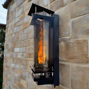Torrent Wall Mount Torch - Architectural Vortex Fire Luminary