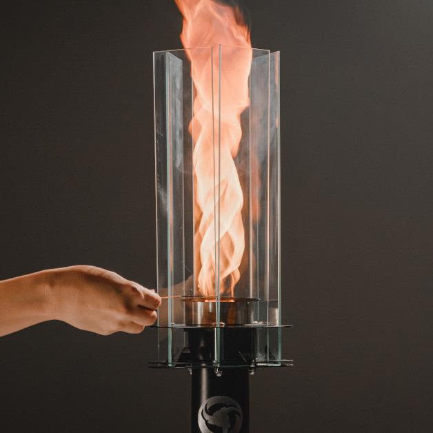 Flame lamp action top