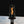 Flickering flame inside a glass container on a black background