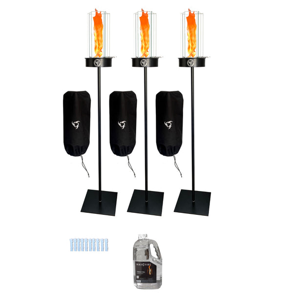 BIG Revo - 5 Hour Tiki Torch Burner Bundle (on stands)