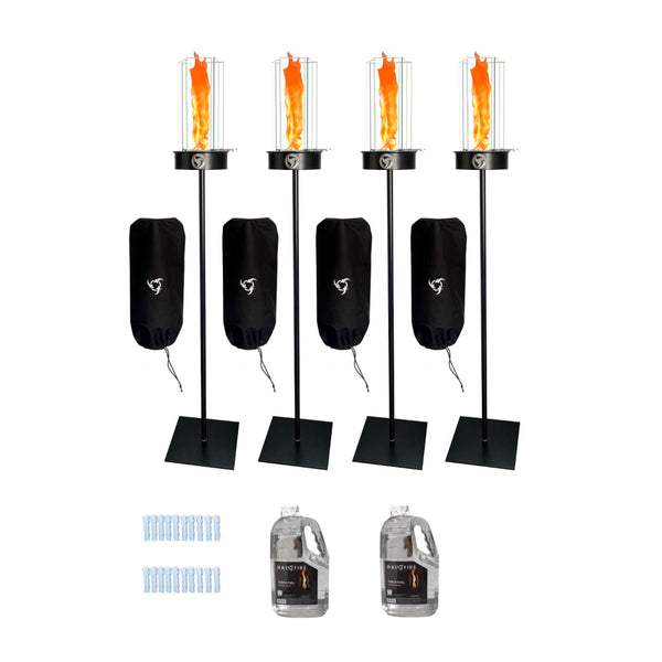 BIG Revo - 5 Hour Tiki Torch Burner Bundle (on stands)