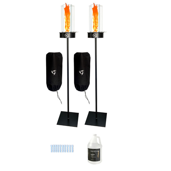 BIG Revo - 5 Hour Tiki Torch Burner Bundle (on stands)