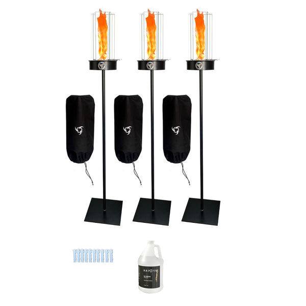 BIG Revo - 5 Hour Tiki Torch Burner Bundle (on stands)