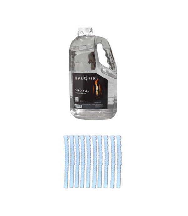 Citronella Torch Oil + Spinfire Wick - FREE SHIPPING - CHOOSE WICK LENGTH