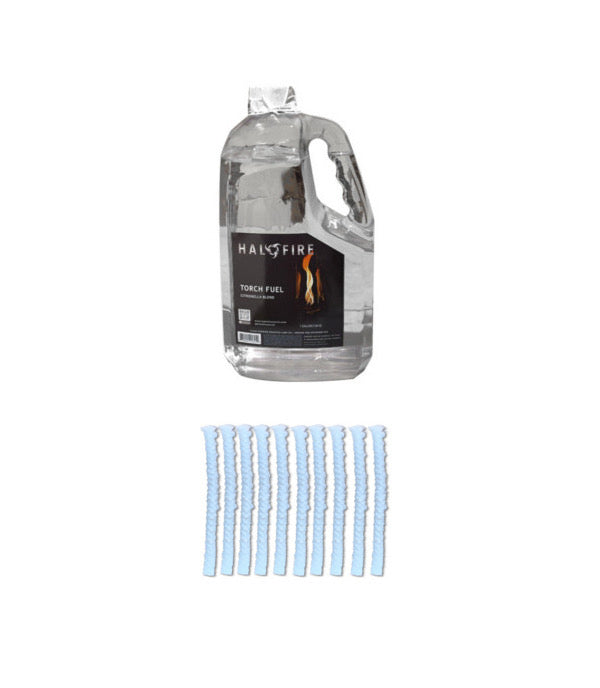 Citronella Torch Oil + Spinfire Wick - FREE SHIPPING - CHOOSE WICK LENGTH