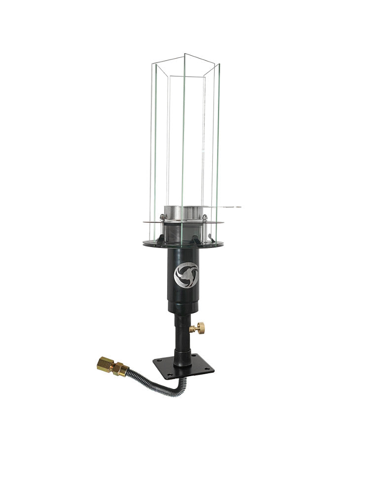 Vortek - Natural Gas/Propane Post Mounted Vortex Fire Torch (Permanent ...