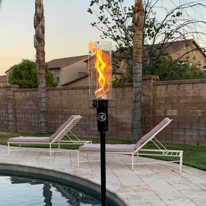 Vortek - Natural Gas/Propane Vortex Tiki Torch (Permanent Install)