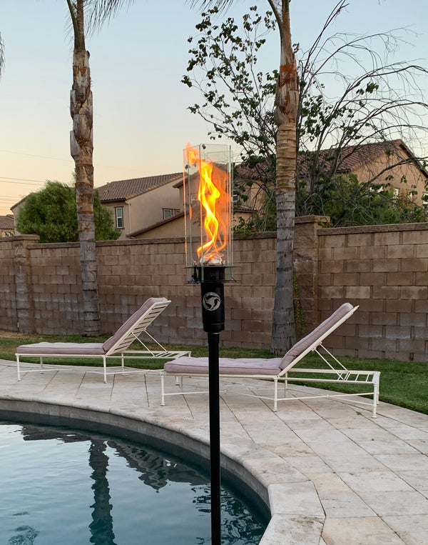 Vortek - Natural Gas/Propane Vortex Tiki Torch (Permanent Install)