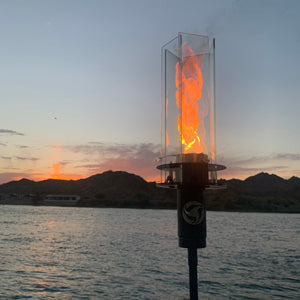 smoke-less vortex flame torch